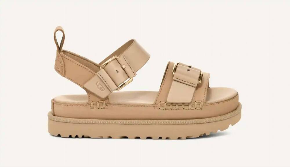 NEW UGG women's goldenstar villa sandal in mustard seed